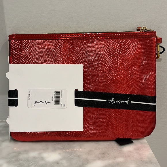 ❌SOLD❌ Kendall & Kylie Los Angeles Red Metallic Makeup Cosmetic Bag Case Pouch - Picture 4 of 7